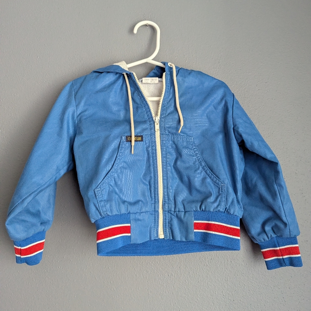 Vintage Oshkosh bagash blue full zip jacket fleece line size 3T